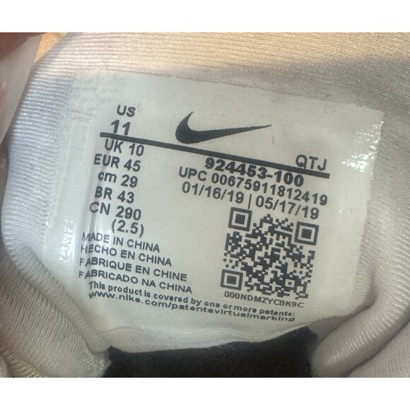 Nike Air VaporMax Plus “Triple White” (924453-100) 2020 Men’s Size 11 - Picture 7 of 8